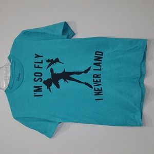 Disney Peter Pan I'm So Fly Medium Tee Green Disneyland